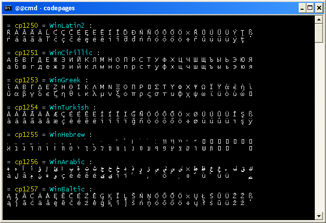 codepages